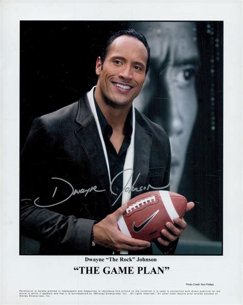 At Auction: Dwayne ""The Rock"" Johnson signed ""The Game Plan"" 10x8 ...