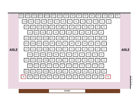 Seating Plan - Talisman Theatre And Arts Centre