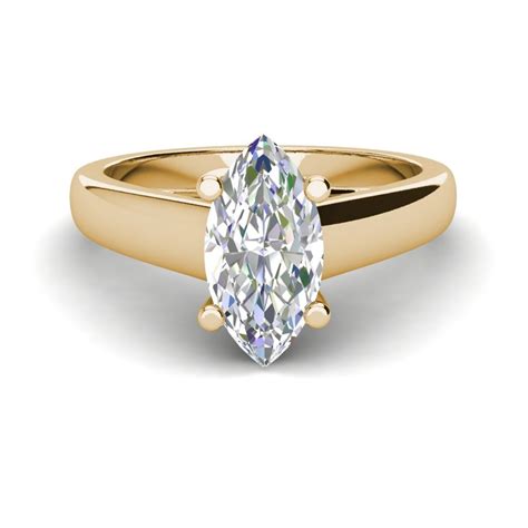 Solitaire 2.5 Carat SI1 F Marquise Cut Diamond Engagement Ring