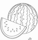 Watermelon Coloring Page & Book sketch template