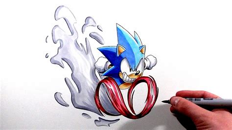 Drawing Sonic Super Peel Out - Sonic Mania Adventures - YouTube