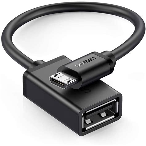 UGREEN Micro USB 2.0 OTG Cable with Female USB A Port - Black