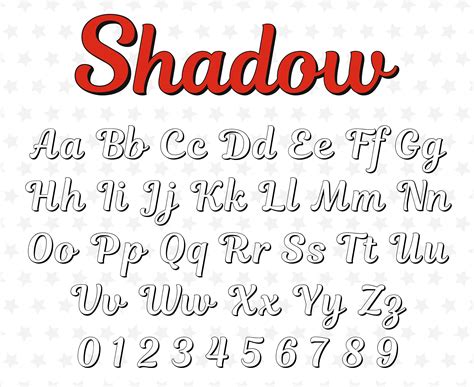 Shadow Font Ttf Svg Png Shadow Letters Font Shadow Cursive Font Shadow Font Svg Files for Cricut ...