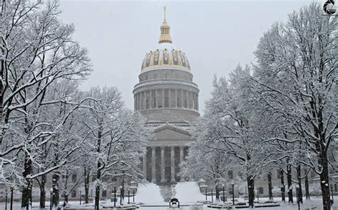 Snow Storm at the West Virginia State Capitol. Photo by Brandon Corns ...