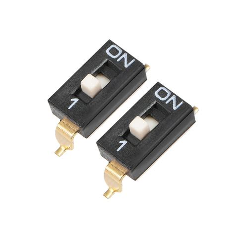 2Pcs Black DIP Switch 1 Positions for Circuit PCB SMD Type - Walmart.com - Walmart.com