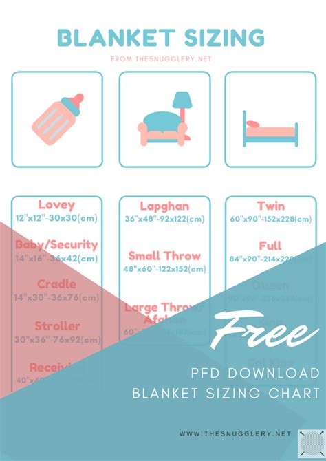 Free Printable Blanket Size Chart – The Snugglery