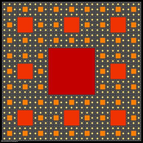 AVirtualSpaceTimeTravelMachine : The Sierpinski carpet -iteration 1 to 5- (Le tapis de ...