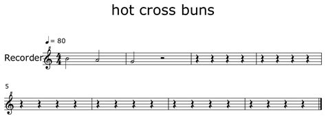 hot cross buns - Sheet music for Trumpet