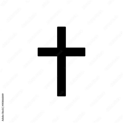 traditional cross christianity church religion symbol vector black on ...