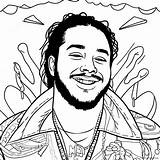 Post Malone Coloring Page 53403 42249 sketch template