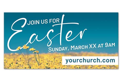 Outdoor Vinyl - Easter Field - Join Us - ChurchBanners.com