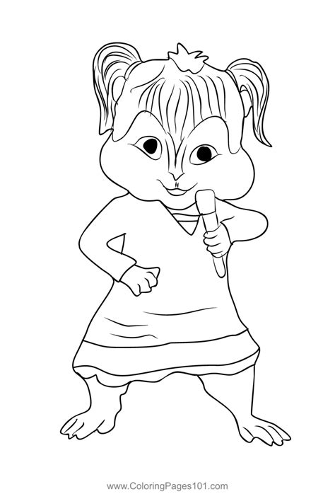 Eleanor Coloring Page for Kids - Free Alvin and the Chipmunks Printable Coloring Pages Online ...