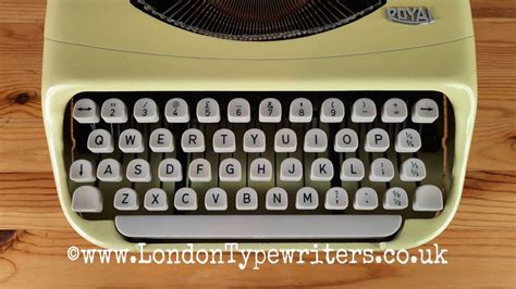 Stunning 1964 Royal Royalite 100 Typewriter - New Ribbon, Case, Online Manual - Made in Holland ...