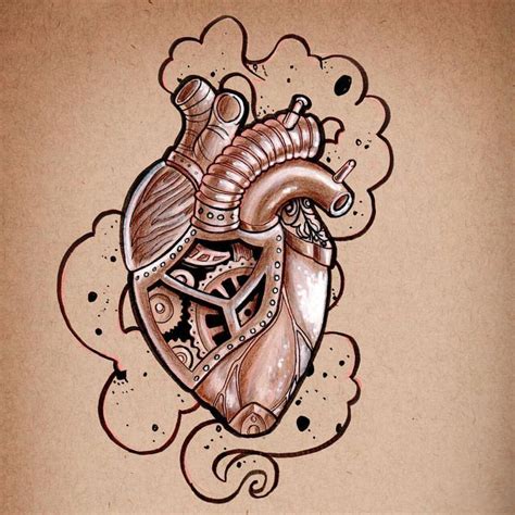 Resultado de imagem para mechanical heart | Steampunk heart, Anatomical ...