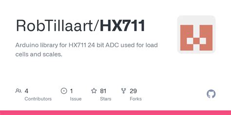 GitHub - RobTillaart/HX711: Arduino library for HX711 24 bit ADC used for load cells and scales.