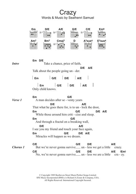 Crazy Guitar Chords And Lyrics - Crazy Loe