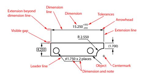 Mechanical Drawing With Dimension