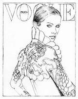 VOGUE À COLORIER Vogue Paris  Fashion coloring Book Coloring Books sketch template