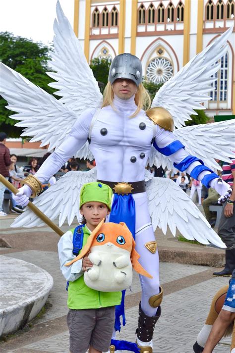 My Angemon cosplay with my cousin as Tk : r/digimon