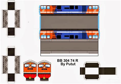 paper craft kereta api indonesia: Paper Craft kereta api indonesia