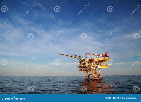 Offshore Construction Platform for Production Oil and Gas. Oil and Gas ...