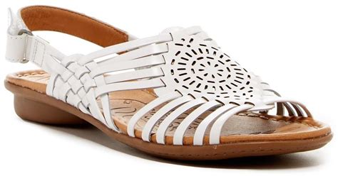 Lyst - Naturalizer Wendy Huarache Sandal - Wide Width Available in White