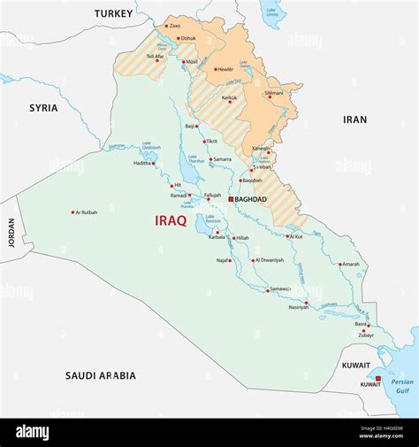 Iraqi kurdistan map Stock Vector Image & Art - Alamy