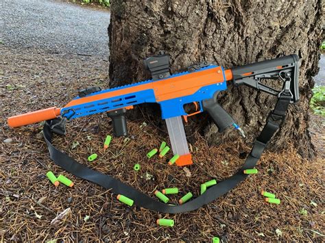 Nerf "Polarstar:" A fully 3d printed, 200 fps, 16 dps HPA blaster. : Nerf