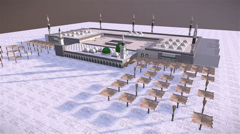 Nabawi Mosque - 3D model by agrees_putra [494ca14] - Sketchfab