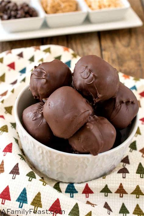 Chocolate Peanut Butter Bon Bons - A Family Feast®