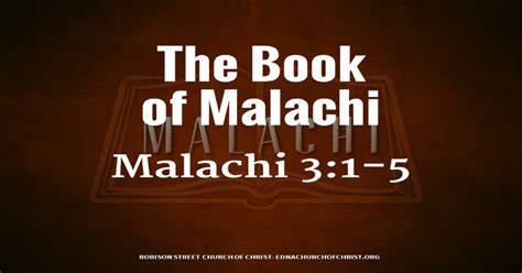 The Book Of Malachi – Robison Street church Of Christ