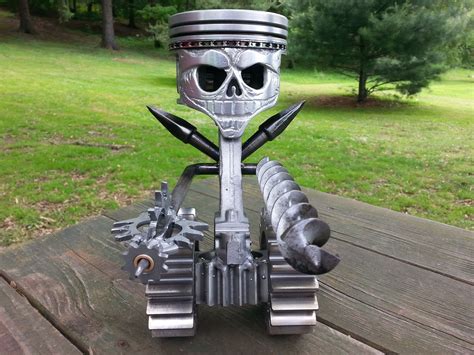 Piston / scrap metal art. | Metal working | Metal art, Metal art ...