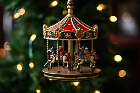 Premium AI Image | Christmas Tree Carousel Decoration