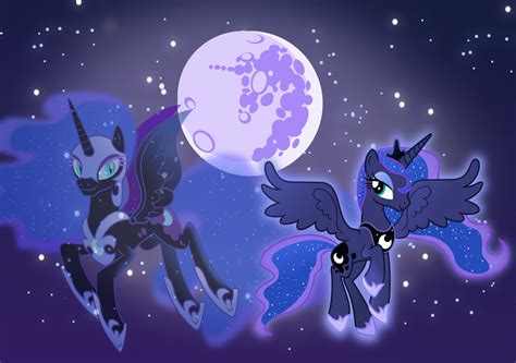 Princess Luna and Nightmare Moon by Vector-Brony on DeviantArt