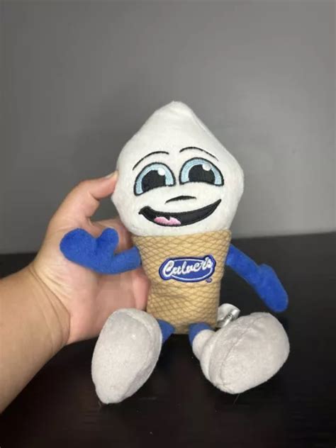 CULVER'S SCOOPIE 11& Vanilla Custard Ice Cream Cone Stuffed Plush £8.35 - PicClick UK