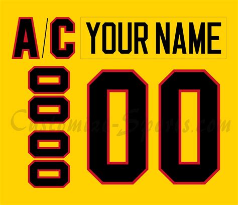 Chicago Blackhawks Customized Number Kit For Yellow Starter Jersey ...