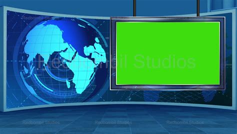 Green Screen TV Studio Background