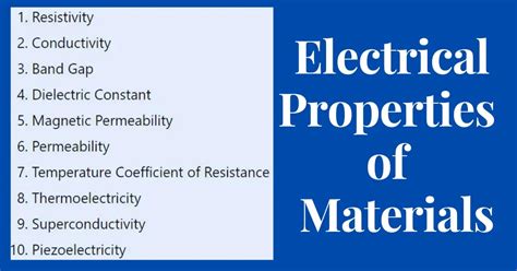 electrical properties of materials