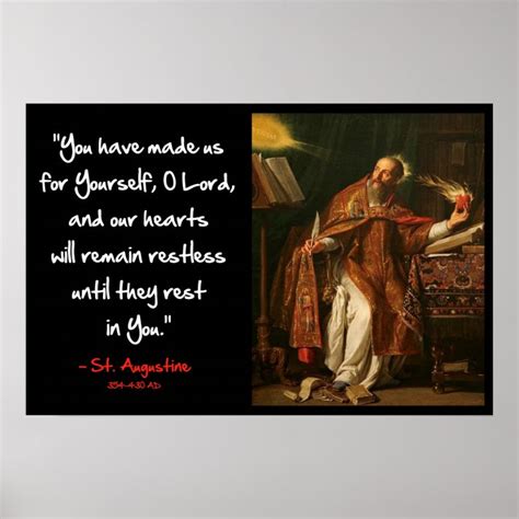 St. Augustine - Restless Heart Quote Poster | Zazzle