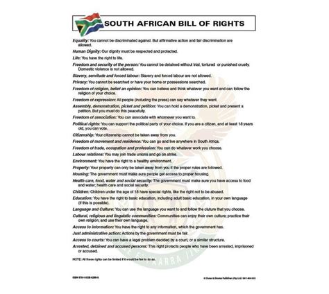 South African Bill of Rights (Wallchart) | Makro