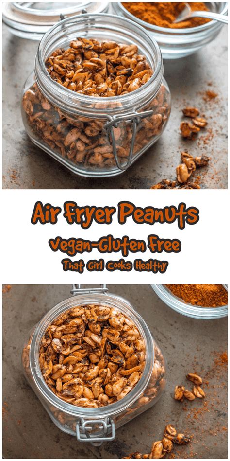 Spicy Air Fryer Peanuts - That Girl Cooks Healthy