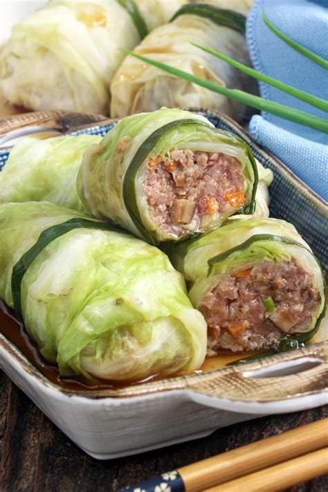 Stuffed Cabbage - Chinese Style - Foxy Folksy