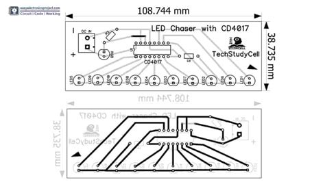 4017 LED chaser Circuit Diagram with RGB LED - 4017 Projects 2020