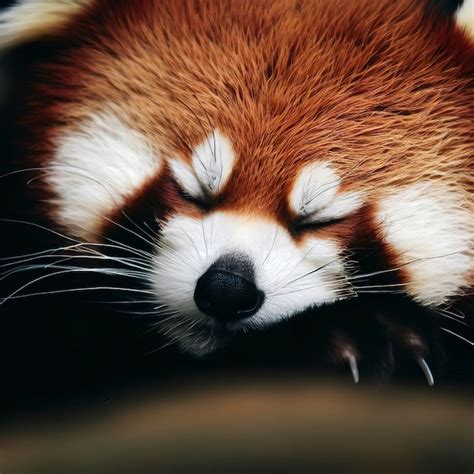 Premium AI Image | Sleeping Red Panda