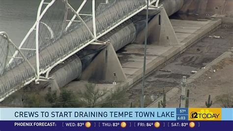 Crews start draining Tempe Town Lake | 12news.com