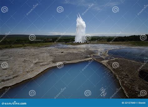 Geyser Strokkur, Iceland stock photo. Image of fountain - 22127840