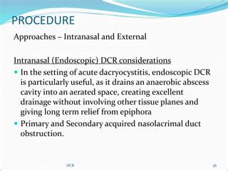 DACRYOCYSTORHINOSTOMY (DCR) - Powerpoint | PPT