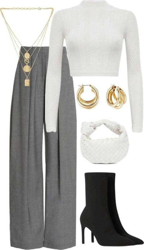 Grey-White Outfit | Fashion outfits, Classy work outfits, Stylish work attire