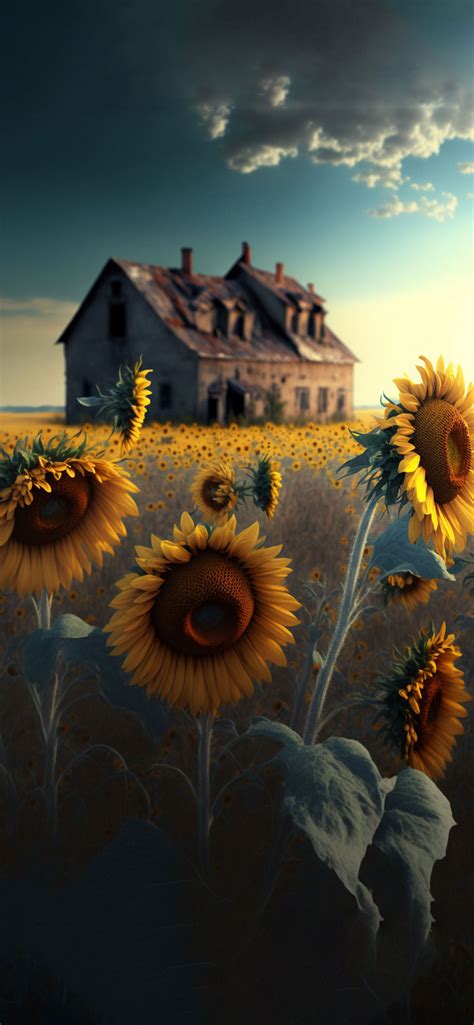 Sunflowers & Old House Wallpapers - Sunflower Wallpaper iPhone