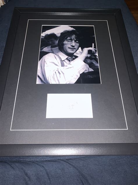 John Lennon Signed Autographed Framed 18x14 Matted Photo the Beatles ...